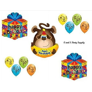 Animal Birthday Party Decorations, Woodland Happy Birthday Banner Raccoon, Squirrel, Fox, Hedgehog Animal Balloon Garland & Arch Kit for Boy Girl Baby