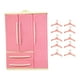 thumbnail image 2 of Muñeca de plástico rosa, armario abierto, de la , accesorios para muebles, organizador de ropa 10 perchas para ,, 2 of 9