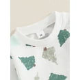 thumbnail image 6 of Suealasg Christmas Toddler Baby Boys Outfit Long Sleeve Christmas Tree Print Sweatshirts Long Pants 6M 1T 2T 3T Kids Boys 2Pcs Fall Winter Clothes, 6 of 8