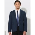 thumbnail image 2 of Unique Bargains Men's Business Slim Fit Sports Coats One Button Formal Blazers 2XL Dark Blue, 2 of 6