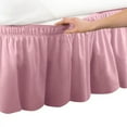 thumbnail image 4 of Tkrady Wrap Around Bed Skirt Three Fabric Sides Elastic Dust Ruffled 24 Inch Tailored Drop,Easy to Install Fade Resistant-Pink, /King, 4 of 6
