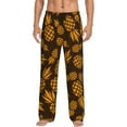 thumbnail image 2 of Goofa Colorful Pineapple Printed Soft Pajama Pants for Men, Wide Leg Comfy Casual Lounge Yoga Pants-Small, 2 of 9