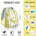 thumbnail image 6 of Hawaiian Pineapple Backpack - Tropical Fruit Pattern Waterproof Bookbag with Padded Straps & Organized Storage for School & Commuters, 6 of 6