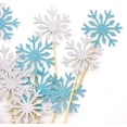 thumbnail image 1 of Edible Snowflake Cupcake Toppers, Snowflake Cupcake Toppers For Winter Frozen Theme Wedding Cake Decorating, Perfect For Birthday Cake Decorations (20 Counts), 1 of 8