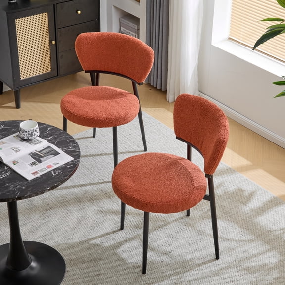 Miekor Furniture Upholstered Dinning Chair Set of 2-Orange 42503