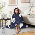 thumbnail image 4 of Wearable Blanket,Celestial Wolf Halloween Pattern Hooded Wearable Sherpa Blanket for Adults & Teens,Winter Poncho Shawl Wrap Cape Thick Warm,50"x60", 4 of 5