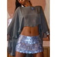 thumbnail image 4 of Womens Sheer Poncho Shrug Bolero, Lightweight Summer Shrug Pullover Sweater Crochet Summer Tops See Through Mesh Spring Sweaters Beach Cover Ups, 4 of 7