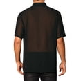 thumbnail image 3 of INSPIRE CHIC Sheer Shirt for Men's Short Sleeve See Through Tops Button Down Point Collar Clubwear Shirts, 3 of 5