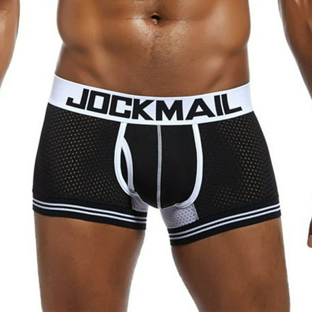 

Qcmgmg Mens Stretch Boxer Briefs Moisture-Wicking Patchwork Underwear XXL