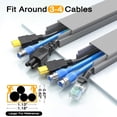 thumbnail image 3 of Sistema de gestión de cables Cord Hider Delamu de 4 m, color gris, para TV en pared, 3 of 9
