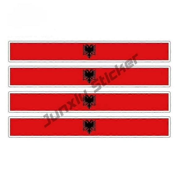 Albanian Flag Map Eagle Car Sticker Country Code Oval with Flag Sticker Decal Waterproof Sticker on Car Rear Bumper Window Vinyl