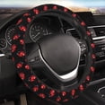thumbnail image 4 of Uemuo Beautiful Red Ladybug Printed Car Elastic Steering Wheel Cover - Universal Car Accessory for Diverse Cars Anti-Slip, and Comfortable- 15", 4 of 8