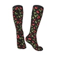 thumbnail image 4 of Balery Sweet Red Cherry Printed Novelty Socks Men's Women's Crew Socks Sports Socks Knee High Socks Cotton Socks Quirky and Cool Socks, 4 of 9