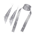 thumbnail image 1 of Pendientes largos con borlas Sunnimix Plata, 1 of 7