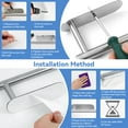 thumbnail image 5 of Paper Towel Holder – Self-Adhesive or Drill-Mounted, Wall Mounted or Under Cabinet, Perfect for Kitchen Organization and Storage, Silver, 5 of 7