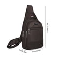 thumbnail image 3 of Kugisaki Chest Bag Sling Bag Shoulder Crossbody Bags Multiple Zippered Compartments Adjustable Strap with Earphone Hole Casual Outings, 3 of 6