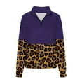 thumbnail image 4 of 2023 Chandail en Molleton de Mode pour Femmes 50 % de Rabais Liquidation Mode Automne Hiver Imprimé Léopard Décontracté Sports Col Rond Survêtements Manches Longues Col à Revers Chandails à Capuchon à Fermeture Éclair, 4 of 5