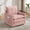 Pink, variant on Villeston Swivel Accent Chair, 36.2"W Oversize Chenille Armchair with Side Bag, Modern Comfortable Chair for Living Room, Bedroom, Pink