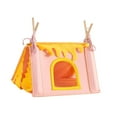 thumbnail image 4 of Tienda de escondite para hámster, nido de hámster, tienda de campaña cálida para cobayas, jaula tipo túnel, cueva Rosa, 4 of 9