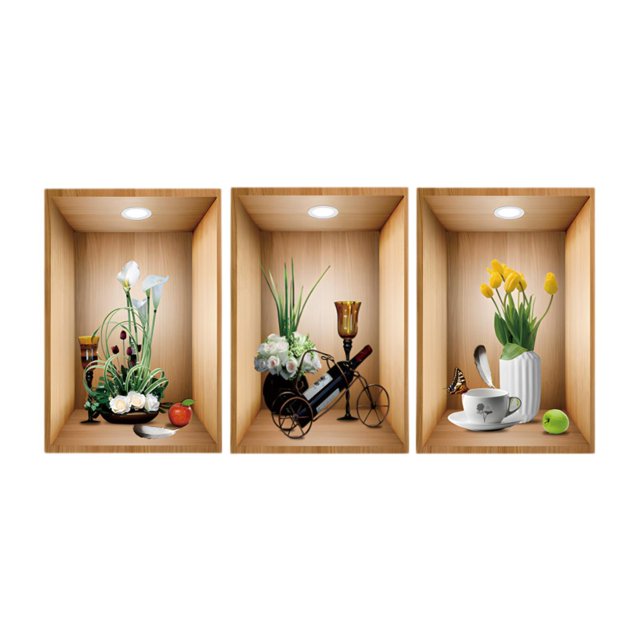 3 piezas de pegatinas de pared Gloria calcomanías decorativas autoadhesivas 30 cm x 45 cm