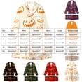 thumbnail image 4 of mgoYE Halloween Family Matching Pajamas Set Button Down Pumpkin Print, 4 of 9