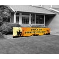 thumbnail image 2 of Halloween Trick or Treat Welcome Banner Pumpkin Castle Yard Sign Banners Halloween Outdoor Party Decor Porch Sign Hanging Banner, 2 of 4