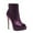 Purple, variant on XYD Women Stiletto Heels Ankle Boots Peep Toe Platform Back Zip Leather Booties Night Out Party Shoes Size 7 Purple