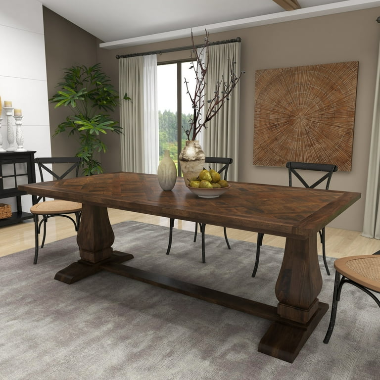 84 inch farmhouse dining table deals