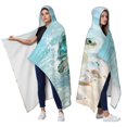 thumbnail image 2 of Fashion Sea Turtle Wearable Blanket Hoodies for Women Men Adults Sea Turtle Lovers Cozy Plush Shells Sea Turtles Hooded Blankets for Home Camping Decor Birthday Mom Mother's Day Gifts 50X60 Inch, 2 of 5