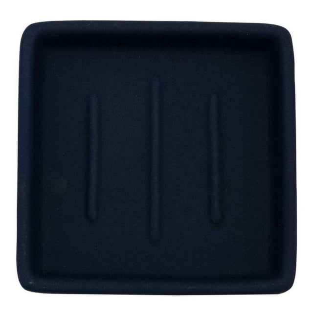 Jabonera Mainstays 10 x 10 cm Diseño Cuadrado Color Azul Marino