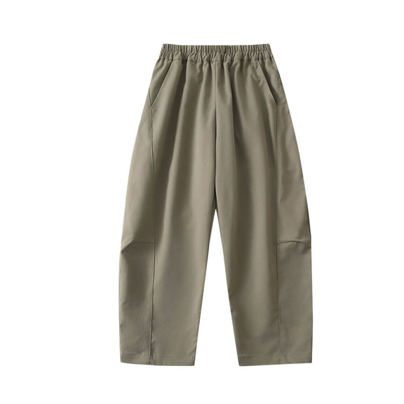Bixock Fall/Winter Toddler Boys Sweatpants,Boys Workout Pants,Kids Drop Crotch Cargo Pants Bottoms Elastic Waist Side Pockets Warm Outer Pants for Kids 3-15Years