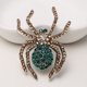 thumbnail image 3 of Broche de araña gótica con diamantes de imitación verdes, 3 of 4
