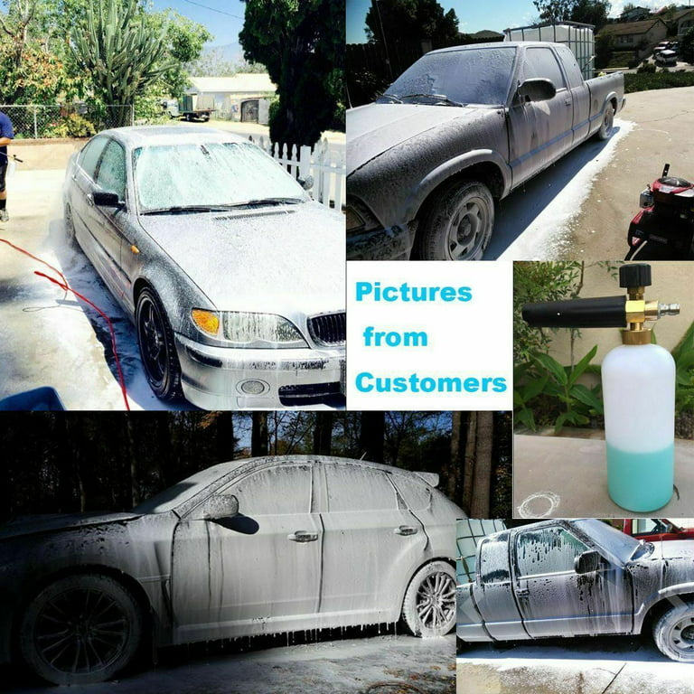 Dropship 1 4 Snow Foam Lance Pressure Washer Spray Gun For Car Wash Soap  Cannon Bottle to Sell Online at a Lower Price