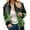 Green, variant on Womens Jackets Fall Zip Up Long Sleeve Windbreaker Floral Print Loose Casual Baseball Winter Outfits