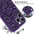 thumbnail image 4 of Funda KANGHAR para iPhone 16 Pro con estampado de leopardo morado Magsafe, 4 of 6