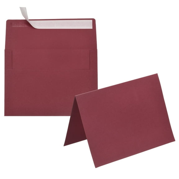 Uxcell 20 Pack Wine Red 4x6 Envelopes with Cards Self Seal A6 Envelopes for Greeting Cards and Invitations