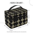 thumbnail image 2 of Handbag Travel Bag Cosmetic Bag 9×6.3×6.7in Multi-Function Bag Large Capacity For Camping Travel Family Travel Darkvoilet Houndstooth Checkered_1, 2 of 6