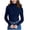 32#Dark Blue, variant on Ribbed Turtleneck Tops for Women Long Sleeve Stretch Thermal, Lightweight Base Layer Undershirt Blue ONE SIZE