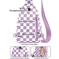 thumbnail image 5 of Checkered Sling Bag for Women Small Backpack Crossbody Chest Bag Fanny Packs Purses, 5 of 6