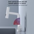 thumbnail image 4 of Grifo de cocina con rociador extraíble, pantalla LED de temperatura, altura ajustable y giro de 360 grados, 3 modos, grifo mezclador de lavabo extraíble de acero inoxidable de una sola manija, 4 of 9