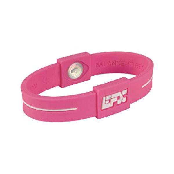 EFX Silicone Sport Wristband (Pink/White, 8Inch)