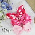 thumbnail image 2 of 6 Inch Grosgrain Hair Bow Hair Clip for Girls- Large Dots, 2 of 5