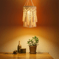 thumbnail image 5 of Boho Hanging Lamp Handmade Macrame Shade Plug in Pendant Light, 5 of 6