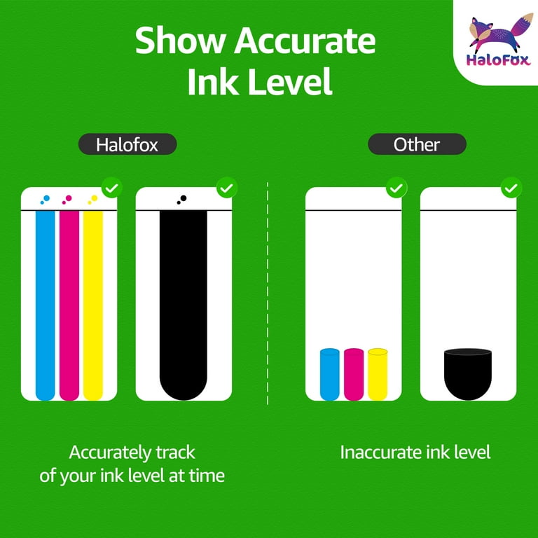 Halofox 63XL Ink Cartridges, Compatible for HP OfficeJet 3830