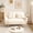 Beige, variant on 48" Modern Faux Leather Loveseat with 2 Pillows - Small Space Sofa for Living Room, Bedroom, Apartment & Office