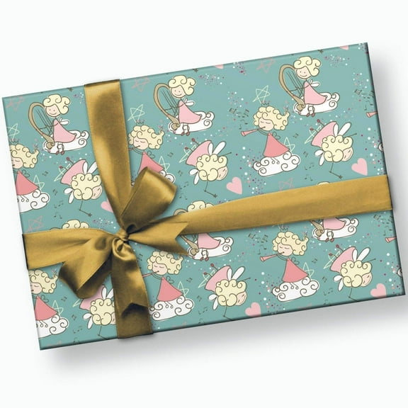 Pink Angel Wrapping Paper