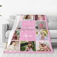 thumbnail image 3 of Custom Blanket with Photos Text, Personalized Photo Blankets and Throws, Personalized Gifts with Pictures for Boyfriend Sister,Customized Gifts for Couples Friends on Birthday Valentines Day, 3 of 6