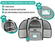 PetAmi Dog Backpack Carrier For Small Large Cat, Pet, Puppies, Ventilated Pet Hiking Backpack Travel Bag, Airline Approved Cat Backpack Carrier, Safety Back Support, Camping Biking Dog Bag, Grey