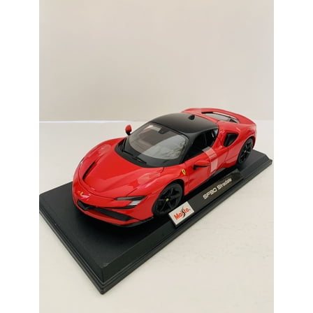 Maisto Ferrari SF90 Stradale 1:18 Diecast Red Car Figure