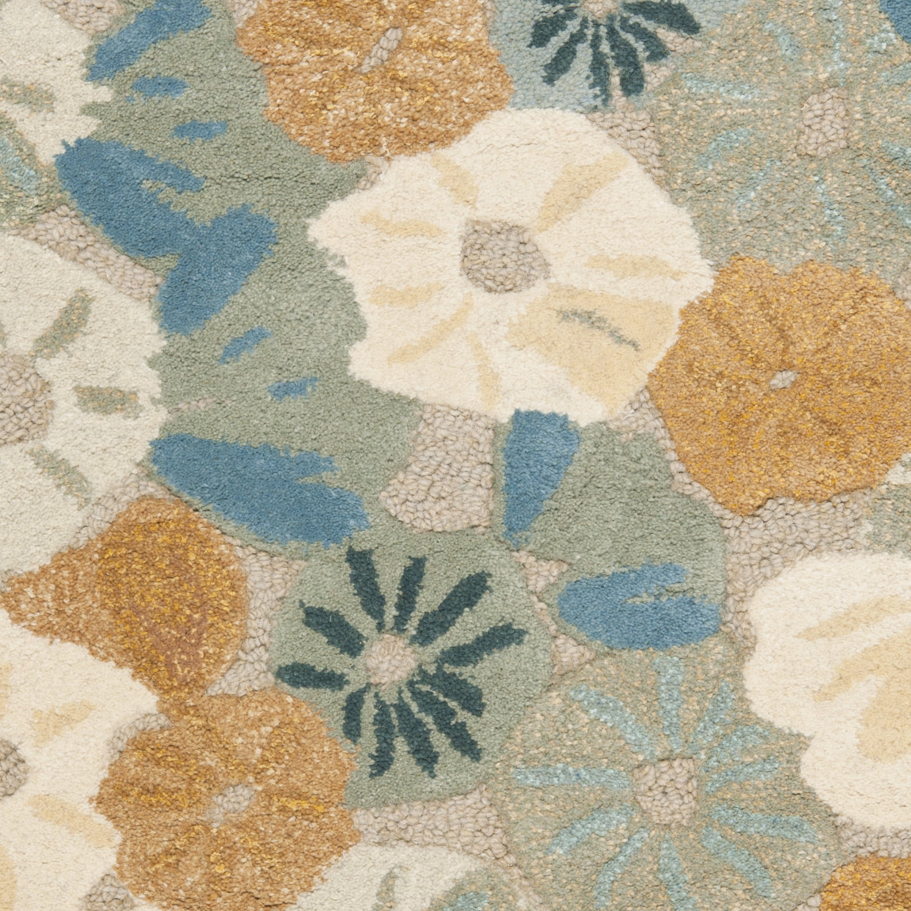 SAFAVIEH Martha Stewart Poppy Field Floral Area Rug, Cornucopia Beige, 4' x 6'